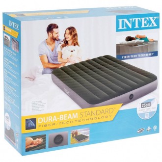 Двуспальный надувной матрас INTEX 64109 отличный выбор для сна в доме или на све. . фото 2