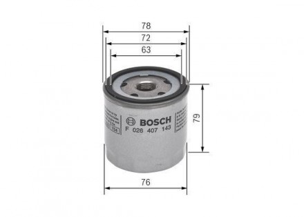 Фильтр масляный Q3 Octavia Kodiaq Bosch F 026 407 143 используется в качестве ан. . фото 3