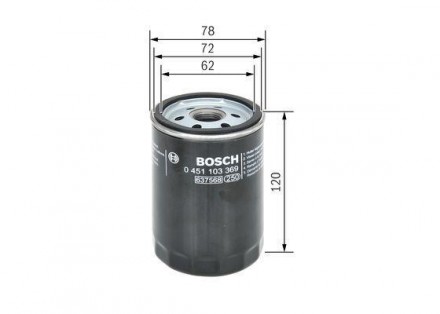 Фильтр масляный Cherokee (01-) Bosch 0 451 103 369 используется в качестве анало. . фото 3