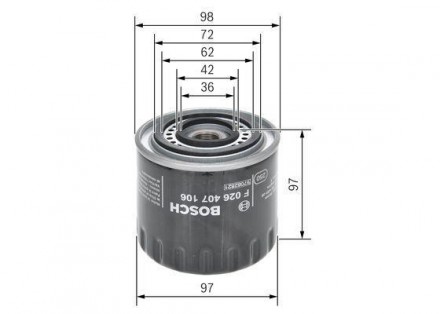Фильтр масляный Laguna (93-) Bosch F 026 407 106 используется в качестве аналога. . фото 3