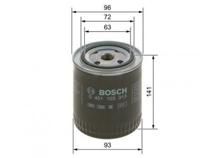 Фильтр масляный A4 (94-) Bosch 0 451 103 313 используется в качестве аналога ори. . фото 3