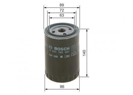 Фильтр масляный Golf (89-) Bosch 0 451 103 347 используется в качестве аналога о. . фото 3