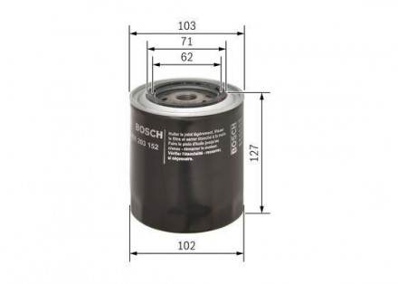 Фильтр масляный Zeta (79-) Bosch 0 451 203 152 используется в качестве аналога о. . фото 3