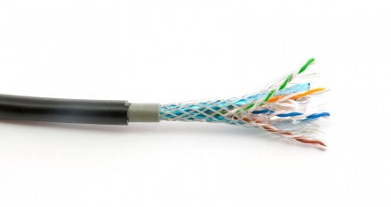 Мережевий кабель FTP CAT.5E жила: Ø-0.51, мідь, 4*2, довжина: 305 м. 24AWG матер. . фото 2