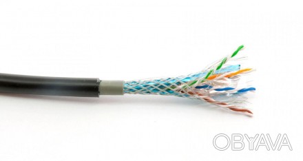 Мережевий кабель FTP CAT.5E жила: Ø-0.51, мідь, 4*2, довжина: 305 м. 24AWG матер. . фото 1