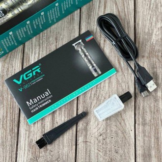 ﻿Акумуляторна машинка для стриження волосся VGR V-962 — універсальний прилад для. . фото 3