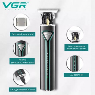 
VGR Professional Hair Trimmer VGR009C – професійний триммер – оснащений відкрит. . фото 8
