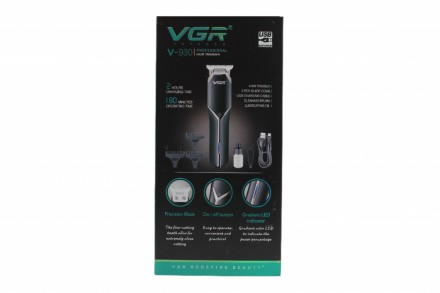 Машинка для стрижки волос VGR-930
Машинка для стриження VGR V-930 — це бездротов. . фото 4