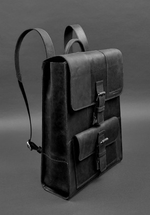 Шкіряний рюкзак Brit чорний Crazy Horse
Шкіряний міський рюкзак у простому та по. . фото 3