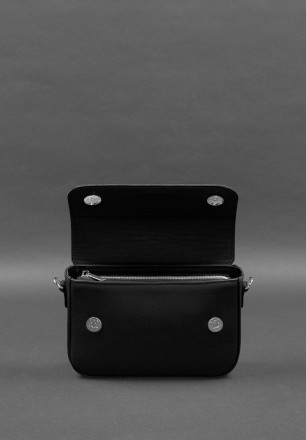 Жіноча шкіряна сумка Mary чорна — це неперевершений аксесуар, створений з міцної. . фото 5