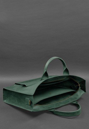 Шкіряна сумка для ноутбука та документів Універсальна зелена Crazy Horse
Універс. . фото 7