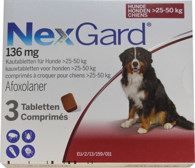 NexGard (НексГард) препарат для борьбы с эктопаразитами собак, дозировка XL &mda. . фото 2