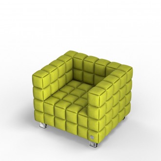 М'яке тканинне крісло NEXUS з азура від італо-українського виробника Mobili Perf. . фото 3