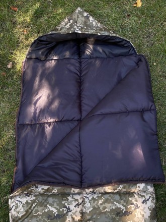 Спальный мешок ЗИМА (одеяло с капюшоном):Ткань: Плащевка 100-110 плотность - вод. . фото 4