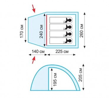 Палатка четырехместная с тамбуром Tramp Bell 4 (V2) TRT-081, Green
Просторный вы. . фото 3