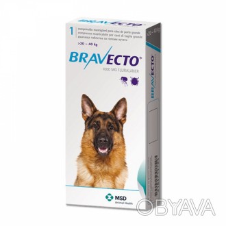 Таблетки для собак от блох и клещей БРАВЕКТО работают в качестве защитного средс. . фото 1