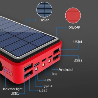 Новинка 2023 года. Отличное портативное зарядное устройство Power Bank Solar 990. . фото 6