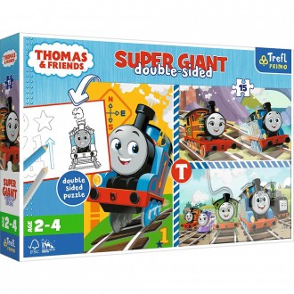 Пазли Super Giant подорож Томаса від виробника Trefl Ігри Томека - це три ігри в. . фото 2
