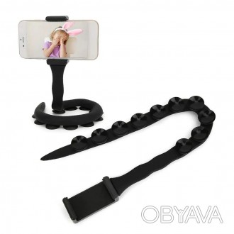 Гибкий держатель для телефона с присосками универсальный Cute Worm Lazy Holder.