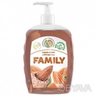 Жидкое мыло Миндаль For my Family Крем-мыло, обогащенное увлажняющим миндальным . . фото 1