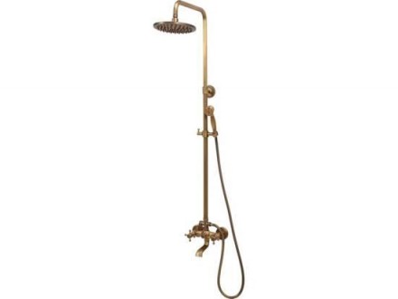 Душовий комплект RETRO BRONZE 1 FALA : 2 функції, регульована висота 95-130 см VR-75829. Тернопіль. фото 1 Душовий комплект RETRO BRONZE 1 FALA : 2 функції, регульована висота 95-130 см VR-75829. Тернопіль. фото 1