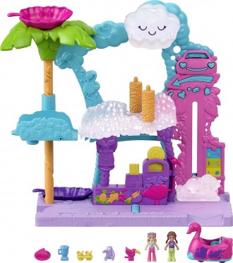 
Polly Pocket Pollyville Flamingo Fun Car Wash включає в себе все, що діти бажаю. . фото 2