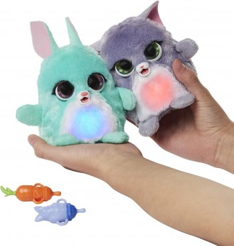 FURREAL FUZZALOTS KITTY AND BUNNY COLOR CHANGE INTERACTIVE FEDING TOYS – це дома. . фото 4