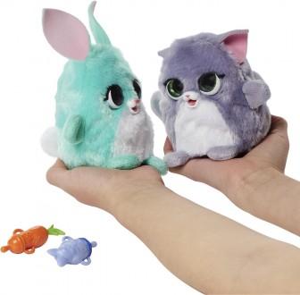 FURREAL FUZZALOTS KITTY AND BUNNY COLOR CHANGE INTERACTIVE FEDING TOYS – це дома. . фото 7