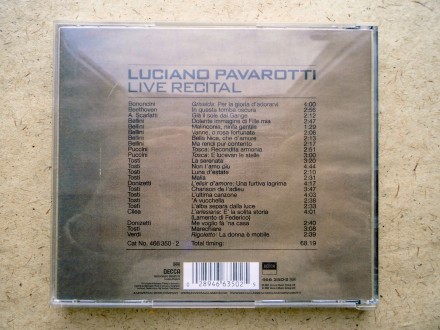 Продам CD диск Luciano Pavarotti - Live Recital.
Коробка повреждена, трещины и . . фото 5