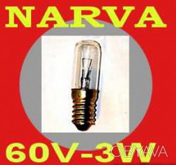 Лампы накаливания Narva  60V-3W /  E14 (Т17Х54) ( Gluhlampe 6F 493 218) Складско. . фото 1