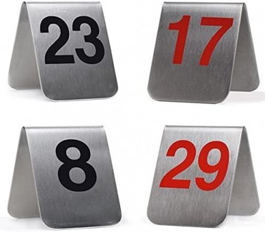 Самоклейні таблички з металу з QR-кодом на столик із номером стола для ресторані. . фото 7