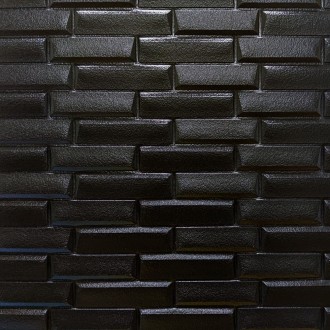 Самоклеюча декоративна 3D панель чорна кладка 700х770х7мм (038)
Декоративні 3D п. . фото 2