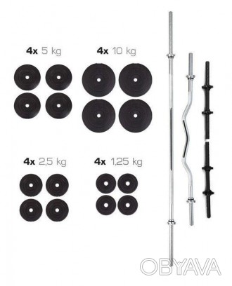 Штанга + Гантели Набор  91 КГ