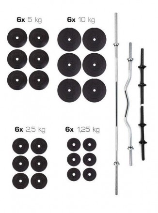 Штанга + Гантели Набор 130 КГ
 
Представляем набор нагрузок (Штанга + Гантели) с. . фото 2