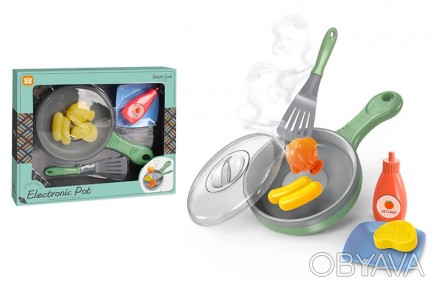 Детская сковорода с продуктами на батарейках еда меняет цвет LD-661A
коробка 31*. . фото 1