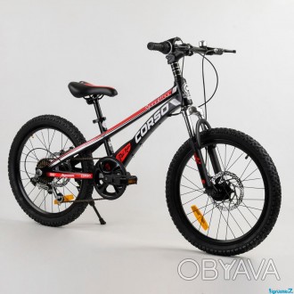 Детский спортивный велосипед 20’’ Corso Speedline MG-29535 красный, магниевая ра. . фото 1