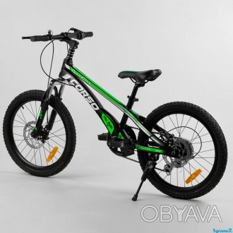Детский спортивный велосипед 20’’ Corso Speedline MG-74290 зеленый, магниевая ра. . фото 1
