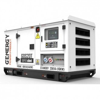 Генератор дизельний GENERGY GDS20T 16 кВт — трифазна 400 В електростанція для пі. . фото 2