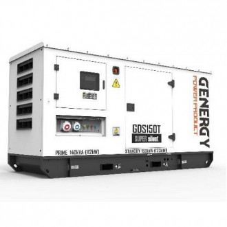 Генератор дизельний GENERGY GDS150T 123 кВт — трифазна 400 В електростанція для . . фото 2