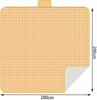 
Великий килимок для пікніка 200х200 см Falcon у клітку Плануєте відпочити на пр. . фото 5