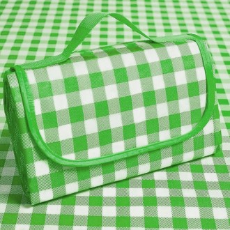 Великий пікніковий килимок 200х200 см Falcon у зелену клітку. Одеса. фото 1