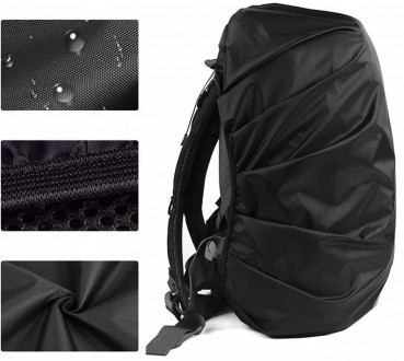
Чохол-дощовик для туристичного, похідного рюкзака Nela-Style Raincover до 60L ч. . фото 7