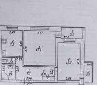 Продается 2 комнатная чешка с раздельными комнатами. Этаж 1-9. Район рынка. В ую. Левобережный-3. фото 9