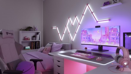 
Накладка розовая матовая Nanoleaf Lines Skins - Pink Matte - 9 шт.
Эти ультрале. . фото 7