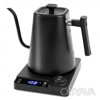 Электрический чайник для кофе с носиком с регулировкой температуры KT10 PRO, 900. . фото 1