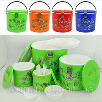 Термос пищевой пластикова колба, в наборе 4 штуки 0.6л/1.2л/3.5л/8.8л. Одесса. фото 1