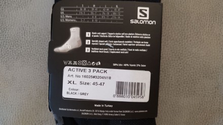 НОВІ Шкарпетки Salomon Active Quarter Crew Sock

Особливості:
-Повітропроникн. . фото 9