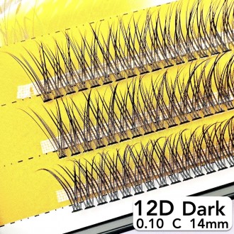 
Пучковые ресницы Nesura Premium Dark 12D V-плетение изгиб C
 
Сегодня наращиван. . фото 2