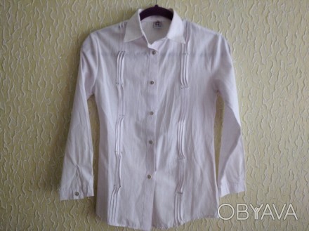 Белая школьная блузка , рубашка девочке 11-13лет, Турция .
По бирке указано р.1. . фото 1