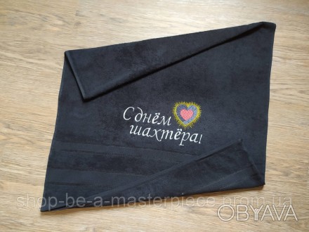 Рушник банний Розміром 70*140
колір чорний 
Країна виробника - Узбекистан
Матері. . фото 1